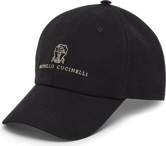 Brunello Cucinelli Baseball cap with embroidery in Black at Nordstrom, Size Xx-Large