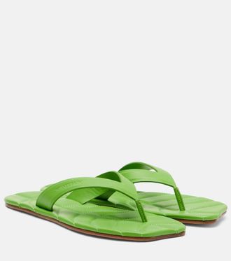 J.W.Anderson Leaf leather thong sandals