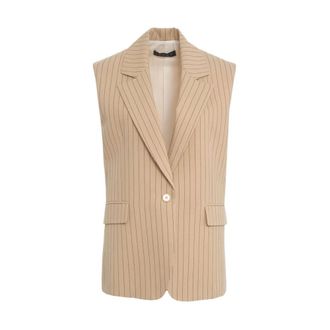 Kaos Kaos, Dames, Jassen, Beige, Maat: S Leer