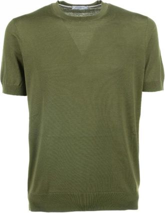 Paolo Pecora Round-neck Truien - Heren - Ronde hals truien - Groen - S - Truien & Vesten