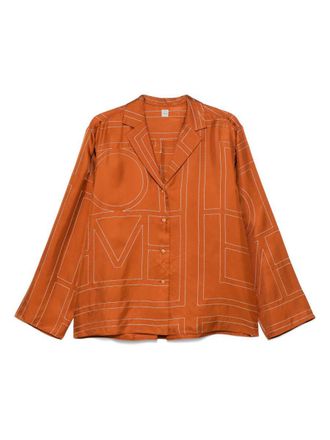 Toteme Monogram Silk Shirt