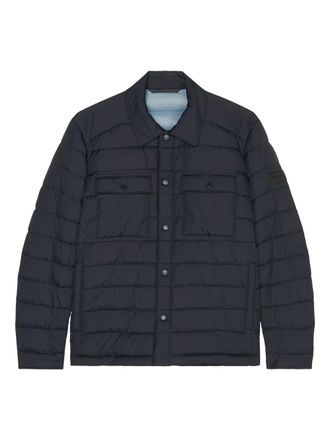 Marc O'Polo flap-pocket quilted jacket - men - Polyester - S - Blue