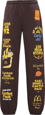 Travis Scott x McDonalds Sticker Bomb Sweatpants Brown TC-23