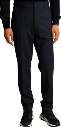 HUGO BOSS Heren, Broeken, Blauw, Maat: XL Wol