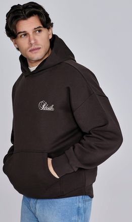 Siksilk Mens Brown Essentials Hoodie XXL