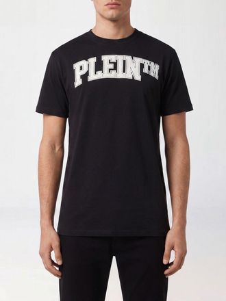 Philipp Plein T-shirt in cotone con stampa logo lettering a contrasto sul davanti