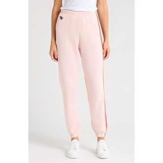 Aviator Nation Stripe Sweatpants in Light Pink/purple Orange at Nordstrom, Size X-Large