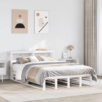 vidaXL Vidaxl - Estructura De Cama Sin Colch&oacute;n Madera Maciza Blanca 120x190 Cm