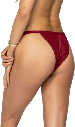 Edikted Anais Bikini Bottoms in Burgundy at Nordstrom, Size X-Small
