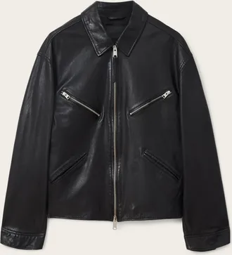 AllSaints Caon Oversized Leather Jacket