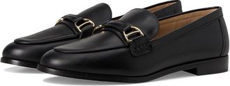 Lauren Ralph Lauren Tasha Leather Loafers Womens Dress Flat Shoes Black : 5.5 B - Medium