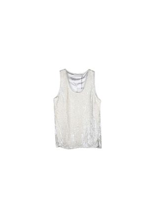 Victoria Beckham Crushed Velvet Sleeveless Top Size XXS