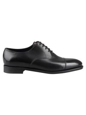 John Lobb Black Leather Lace Up Shoes