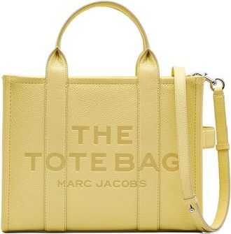 Marc Jacobs The Leather Medium Tote Bag Tote Handbags Custard