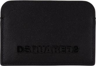 Dsquared2 Leren Kaarthouder - Heren - Portefeuilles - Zwart - ONE Size - Leer - Accessoires