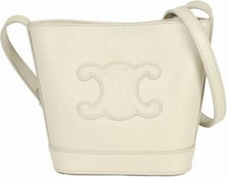 Celine Pre-owned Leather celine-bags - Dames - Vintage Schoudertas - Wit - ONE Size - Leer - Vintage
