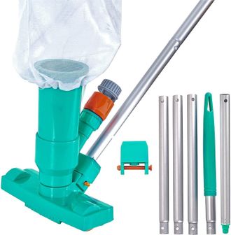 OEM Aspiradora Para Piscinas, Kit Port&aacute;til De Mantenimiento De Piscinas Con Mango De Aluminio, Limpiador De Chorro De Succi&oacute;n Subacu&aacute;tico, Bolsa De Malla 