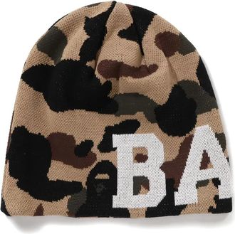 A Bathing Ape Katoenen muts met camouflageprint - Beige