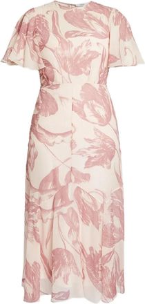 Erdem Chemisier midi a fiori - Toni neutri