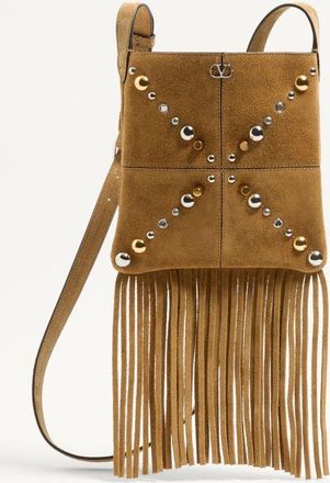 Valentino Garavani Valentino Garavani Nellc&ocirc;te Small Shoulder Bag In Suede With Fringes Wo