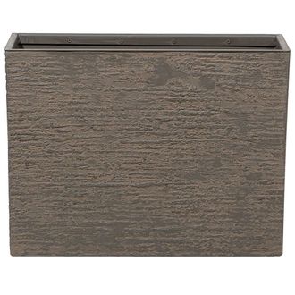 Beliani Maceta De Piedra Marr&oacute;n 25 X 60 X 45 Cm Rectangular Para Interior Y Exterior Edessa