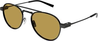 Saint Laurent Metalen Ronde Zonnebril - Heren - Zonnebrillen - Zwart - 54 MM - Accessoires