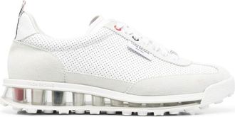 Thom Browne White Rwb Leather Sneakers