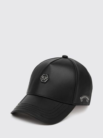 Philipp Plein Leather Baseball Cap with Logo