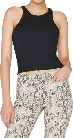 Frame Denim Rib Camisole In Noir