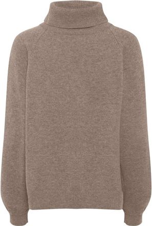 Gestuz Zachte wollen coltrui Chestnut Melange - Dames - Coltruien - Bruin - M - Wol - Truien & Vesten