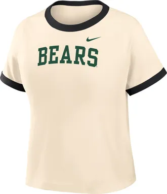 Nike Womens College (Baylor Ringer T-Shirt in Brown | IV9295-120
