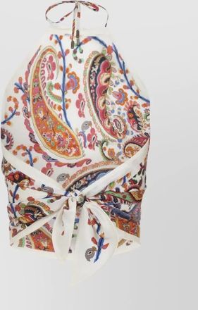 Etro halterneck bandana top paisley print