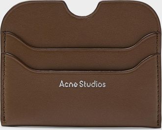 Acne Studios Mens Leather logo card holder