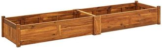 vidaXL Arriate de madera de acacia 200x50x25 cm Vidaxl