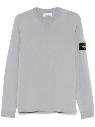 Stone Island Compass-badge sweater - men - Organic Cotton - L - Grey