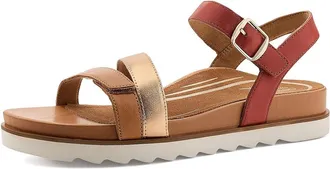 Aetrex Cass Platform Sandals Womens Dress Sandals Terracotta : EU 41 (US Womens 10-10.5) M (B), Leather