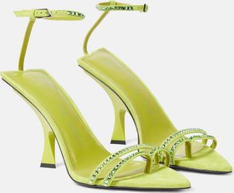 The Attico Ester embellished suede sandals