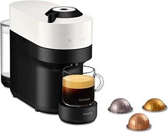 Krups Nespresso Xn9201 Vertuo Pop, Cafetera De C&aacute;psulas, M&aacute;quina De Caf&eacute; Expreso, 4 Tama&ntilde;os Tazas, Tecnolog&iacute;a Centrifusion, 35 Por Ciento Pl&aacute;stico Reciclado