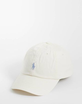 Polo Ralph Lauren Icon - Cappellino in twill color crema con logo-Bianco