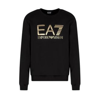 Emporio Armani Sweatshirts, male, Black, XL, Logo Series Crew-neck Sweatshirt