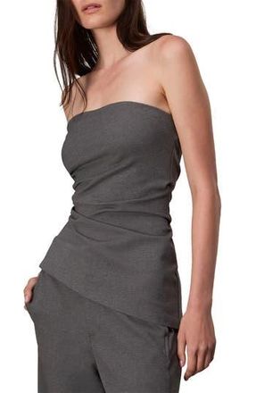 Rag & Bone Irina Ruched Strapless Top in Charcoal at Nordstrom Rack, Size X-Small