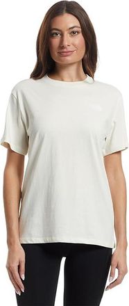 The North Face Evolution EMB Relaxed Short Sleeve T-Shirts Womens Clothing White Dune : 2XL, Cotton