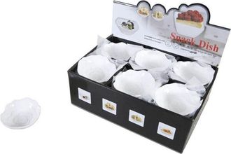 Trade Shop Trade Shop - Set 48 Pezzi Piatto Ciotoline Per Antipasti In Porcellana Aperitivo Snack 151683