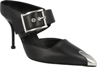Alexander McQueen Alexander Mcqueen Buckle Leather Mule