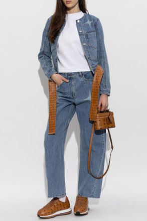 MCM Wide-leg Jeans, Womens, Blue