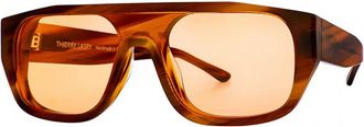 Thierry Lasry Klassy 821 ORANGE Mens Sunglasses Brown Size 56