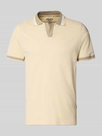 Blend Regular Fit Poloshirt mit Label-Stitching Modell EVO in Beige, Gr&ouml;&szlig;e 3XL