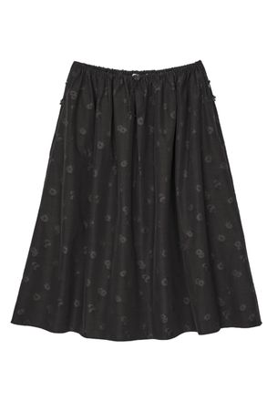 Cecilie Bahnsen Black Cbbria Ume Floral Sequins Cotton-Blend Midi Skirt