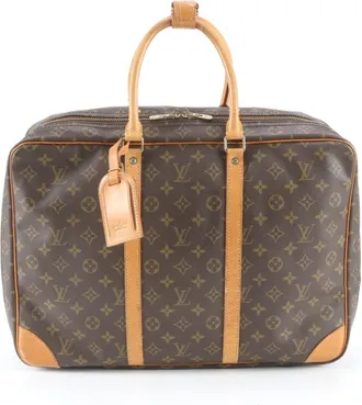 Louis Vuitton Brown Leather Coated Canvas Boston Bag Tote Bag (Pre-Owned)