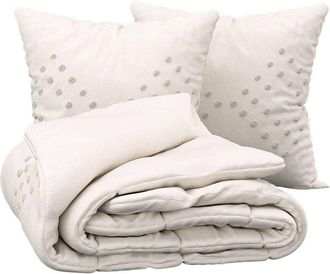 Atmosphera Set di biancheria da letto vilma in cotone lavato bianco avorio 240x220cm - Atmosphera cr&eacute;ateur dint&eacute;rieur